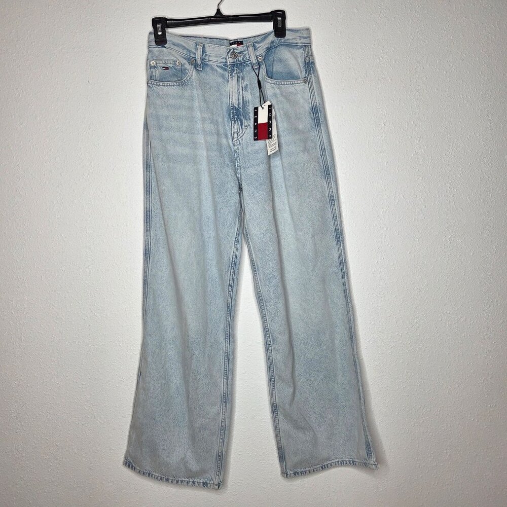 NWT Tommy Jeans Women's Claire High-Rise Wide-Leg Jeans - Ultra Light